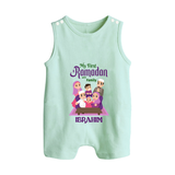 Personalised My First Ramadan Celebration Romper Suit for Kids - MINT GREEN - 0 - 5 Months Old (Chest 18")