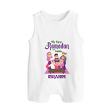 Personalised My First Ramadan Celebration Romper Suit for Kids - WHITE - 0 - 5 Months Old (Chest 18")