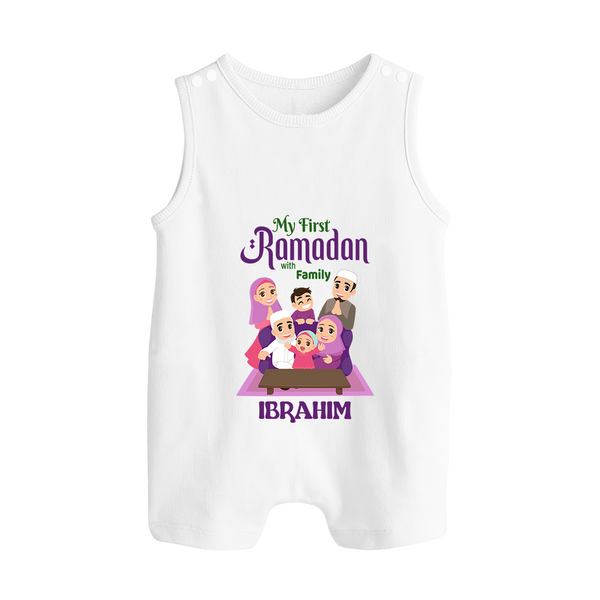 Personalised My First Ramadan Celebration Romper Suit for Kids - WHITE - 0 - 5 Months Old (Chest 18")