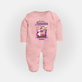 My First Ramadan - Filled with Gratitude With Our Customized Sleep Suit For Babies With Name - BABY PINK - New Born (Chest 7.5")