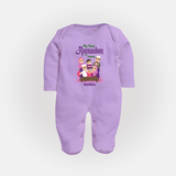 My First Ramadan - Filled with Gratitude With Our Customized Sleep Suit For Babies With Name - LILAC - New Born (Chest 7.5")