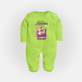 Personalised My First Ramadan Celebration Fullbody Suit for Kids - LIME GREEN - New Born (Chest 7.5")