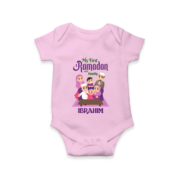Personalised My First Ramadan Celebration Romper for Kids - BABY PINK - New Born (Chest 14")