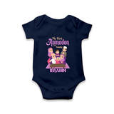 Personalised My First Ramadan Celebration Romper for Kids - NAVY BLUE - New Born (Chest 14")