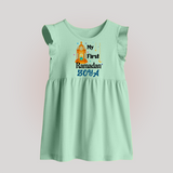 My First Ramadan Gift Baby Frock - MINT GREEN - 0 - 3 Months Old (Chest 17")