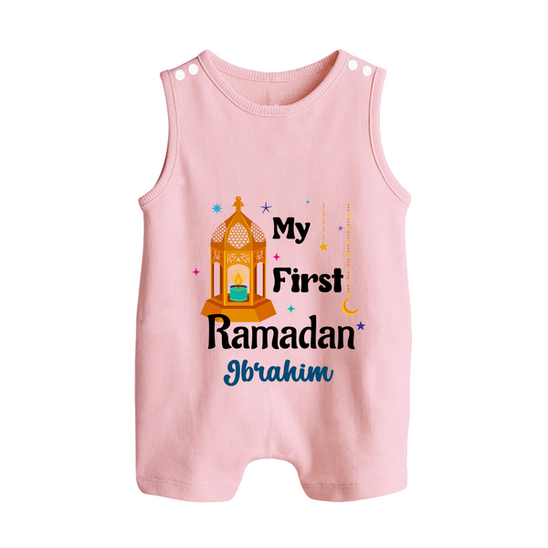 My First Ramadan - A Heart Full of Peace With Our Customized Romper Suit For Babies With Name - BABY PINK - 0 - 5 Months Old (Chest 18")