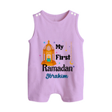 My First Ramadan - A Heart Full of Peace With Our Customized Romper Suit For Babies With Name - LILAC - 0 - 5 Months Old (Chest 18")