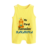 My First Ramadan Gift Romper Suit - PASTEL YELLOW - 0 - 5 Months Old (Chest 18")