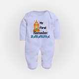My First Ramadan Gift Fullbody Suit - BABY BLUE - New Born (Chest 7.5")