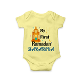 My First Ramadan Gift Romper - PASTEL YELLOW - New Born (Chest 14")