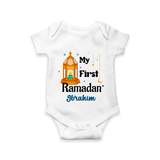 My First Ramadan - A Heart Full of Peace With Our Customized Romper For Babies With Name - WHITE - 0 - 3 Months Old (Chest 16")