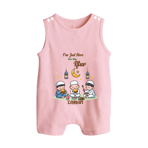 I'm Just Here For The Iftar - Ramadan Themed Customized Romper Suit For Babies With Name