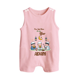 Personalised “I’m Here for Iftar” Kids Romper Suit with Name - BABY PINK - 0 - 5 Months Old (Chest 18")