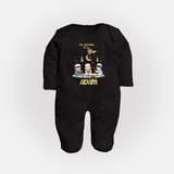 Personalised “I’m Here for Iftar” Kids Fullbody Suit with Name - BLACK - New Born (Chest 7.5")