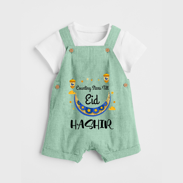 Counting Stars Till Eid Personalised Kids Dungaree - MINT GREEN - 0 - 5 Months Old (Chest 18")