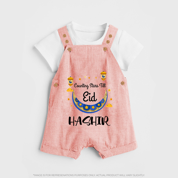 Counting Stars Till Eid Personalised Kids Dungaree - PEACH - 0 - 5 Months Old (Chest 18")