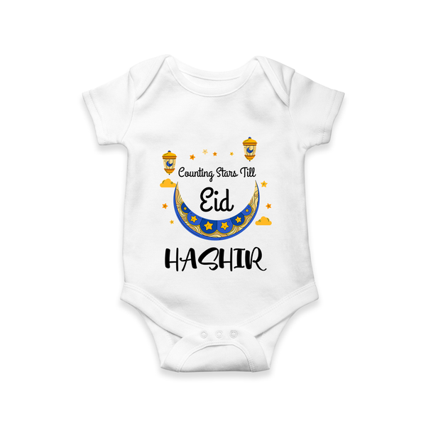 Counting Stars Till Eid Personalised Kids Romper - WHITE - New Born (Chest 14")