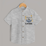 Counting Stars Till Eid Personalised Kids Shirt - GREY - 0 - 6 Months Old (Chest 23")