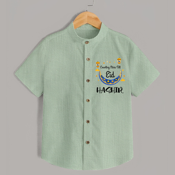 Counting Stars Till Eid Personalised Kids Shirt - MINT GREEN - 0 - 6 Months Old (Chest 23")
