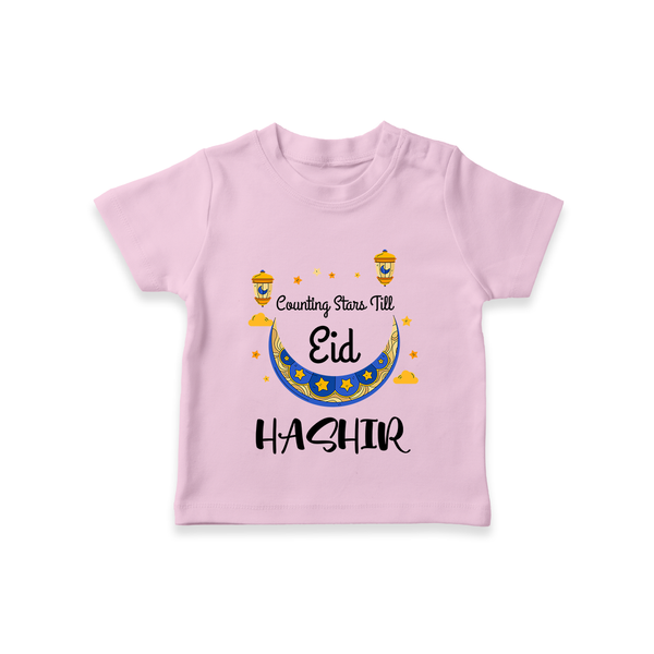 Counting Stars Till Eid Personalised Kids T-Shirt - BABY PINK - 0-5 Months Old (Chest 17")