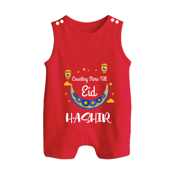Counting Stars Till Eid Personalised Kids Romper Suit - RED - 0 - 5 Months Old (Chest 18")