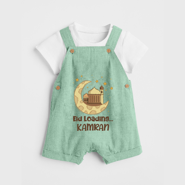 Eid Loading… Personalised Kids Dungaree with Name - MINT GREEN - 0 - 5 Months Old (Chest 18")