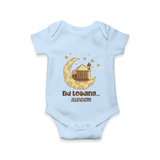 Eid LoadingÉ - Ramadan Themed Customized Romper For Babies With Name - BABY BLUE - 0 - 3 Months Old (Chest 16")