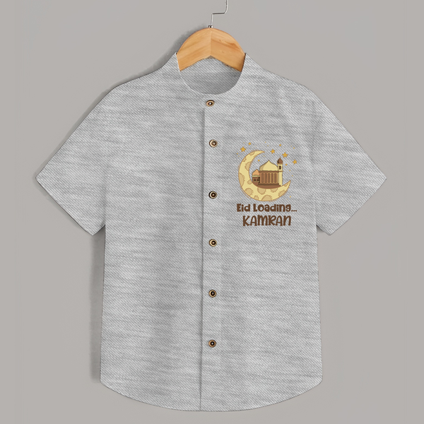 Eid Loading… Personalised Kids Shirt with Name - GREY - 0 - 6 Months Old (Chest 23")
