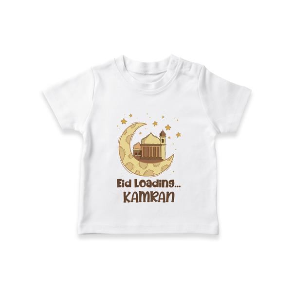 Eid Loading… Personalised Kids T-Shirt with Name - WHITE - 0-5 Months Old (Chest 17")