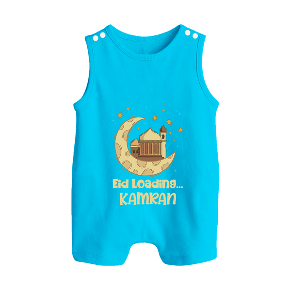 Eid Loading… Personalised Kids Romper Suit with Name - SKY BLUE - 0 - 5 Months Old (Chest 18")