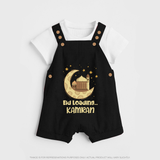 Eid Loading… Personalised Kids Dungaree with Name - BLACK - 0 - 5 Months Old (Chest 18")