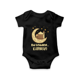 Eid Loading… Personalised Kids Romper with Name - BLACK - New Born (Chest 14")