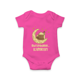 Eid Loading… Personalised Kids Romper with Name - HOT PINK - New Born (Chest 14")