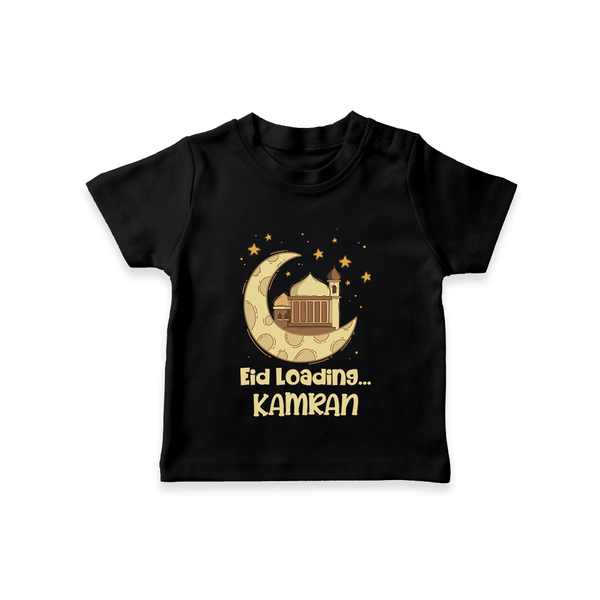 Eid Loading… Personalised Kids T-Shirt with Name - BLACK - 0-5 Months Old (Chest 17")