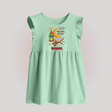 30 Days of Ramadan Journey Personalised Kids Baby Frock - MINT GREEN - 0 - 3 Months Old (Chest 17")