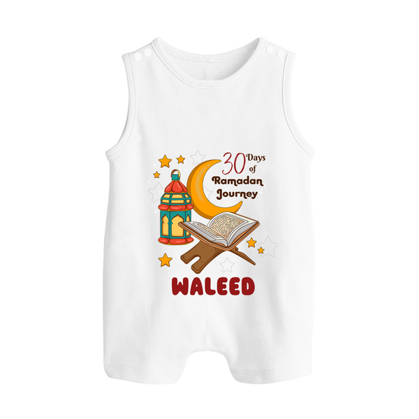 30 Days of Ramadan Journey Personalised Kids Romper Suit - WHITE - 0 - 5 Months Old (Chest 18")