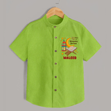 30 Days of Ramadan Journey Personalised Kids Shirt - LIME GREEN - 0 - 6 Months Old (Chest 23")