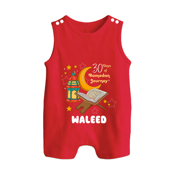 30 Days of Ramadan Journey Personalised Kids Romper Suit - RED - 0 - 5 Months Old (Chest 18")