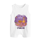 Ramadan Nights & Family Lights Personalised Kids Romper Suit - WHITE - 0 - 5 Months Old (Chest 18")