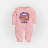 Ramadan Nights & Family Lights Personalised Kids Fullbody Suit - BABY PINK - New Born (Chest 7.5")