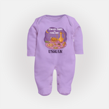 Ramadan Nights & Family Lights Personalised Kids Fullbody Suit - LILAC - New Born (Chest 7.5")