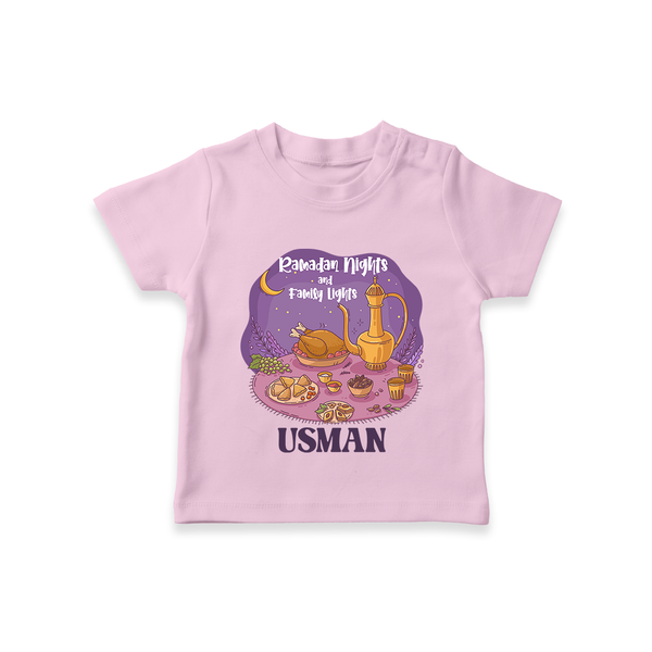 Ramadan Nights & Family Lights Personalised Kids T-Shirt - BABY PINK - 0-5 Months Old (Chest 17")