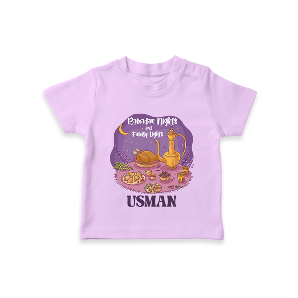 Ramadan Nights & Family Lights Personalised Kids T-Shirt - LILAC - 0-5 Months Old (Chest 17")