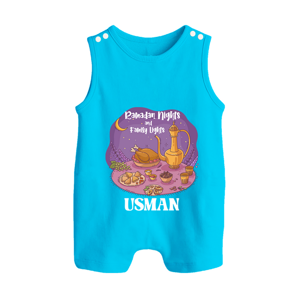 Ramadan Nights & Family Lights Personalised Kids Romper Suit - SKY BLUE - 0 - 5 Months Old (Chest 18")
