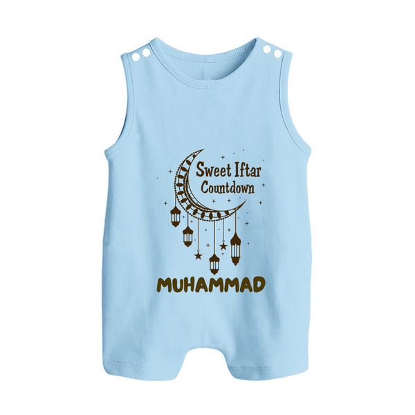 Sweet Iftar Countdown Personalised Kids Romper Suit - BABY BLUE - 0 - 5 Months Old (Chest 18")