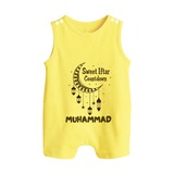 Sweet Iftar Countdown Personalised Kids Romper Suit - PASTEL YELLOW - 0 - 5 Months Old (Chest 18")