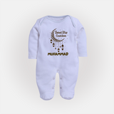 Sweet Iftar Countdown Personalised Kids Fullbody Suit - BABY BLUE - New Born (Chest 7.5")