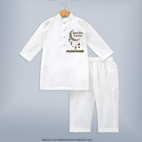 Sweet Iftar Countdown Personalised Kids Kurta - WHITE - 3 - 6 Months Old (Chest 24", Kurta Length 14'', Waist 19", Pant Length 14")