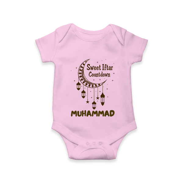Sweet Iftar Countdown Personalised Kids Romper - BABY PINK - New Born (Chest 14")