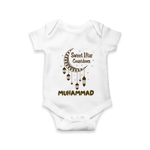 Sweet Iftar Countdown Personalised Kids Romper - WHITE - New Born (Chest 14")